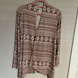 Boho open front cardigan